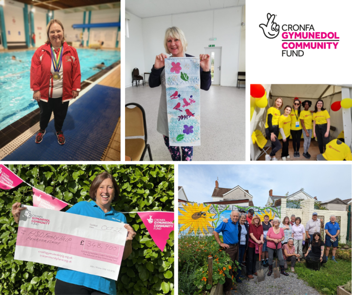 A collage showing people involved in groups that have been awarded a grant